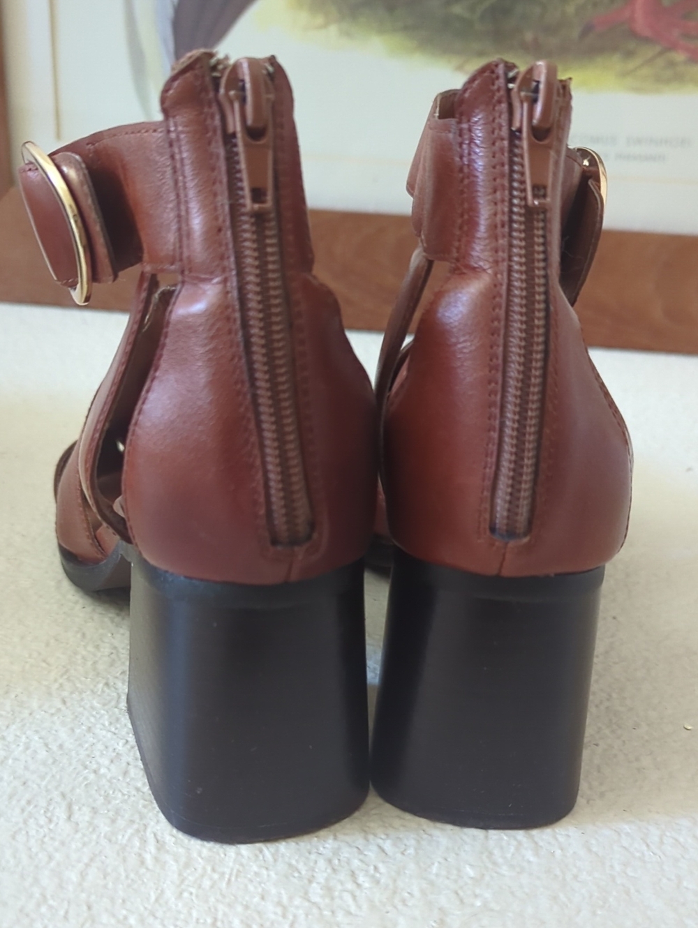 Jeffery Campbell for Free People Brown Woven Leather Sandle Sz 8.5 - Picture 5 of 7